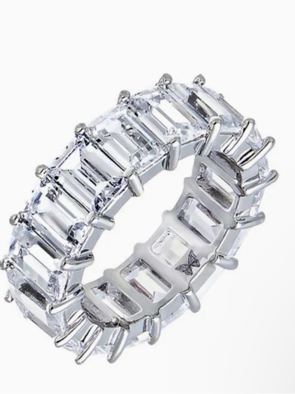 Adina Eden Emerald Cut Eternity Band size 8